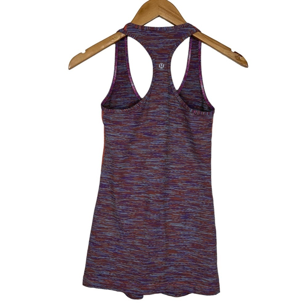 Lululemon Women's Multi-color Heathered Cool Racerback Tank Top Sz 2 or 4 - Picture 3 of 3